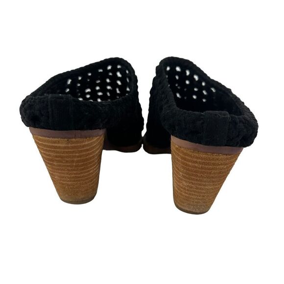 Jeffrey Campbell Mules Pointed Toe Crochet Stacked Heel Leone Size 7.5 Bohemian - Picture 6 of 10